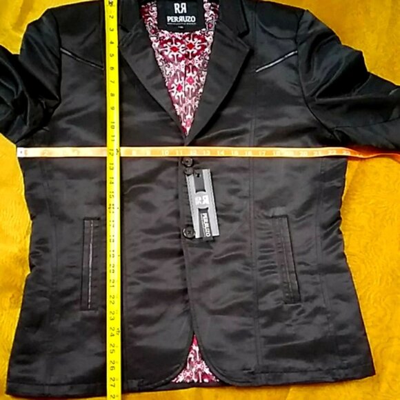 NEW PERRUZO BLACK MEN BLAZER JACKET SIZE XL - Picture 6 of 6